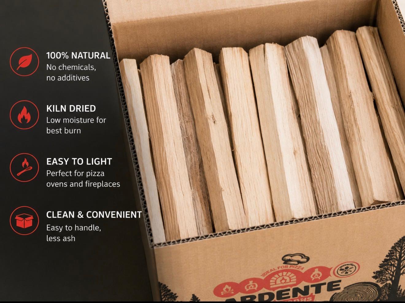 Ardente Beech Pizza Oven Wood Kindling – 6kg or 9kg