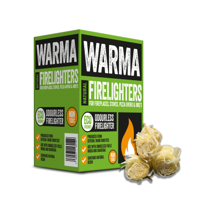 Wood Wool Eco Firelighters - 1 box - Globaltic