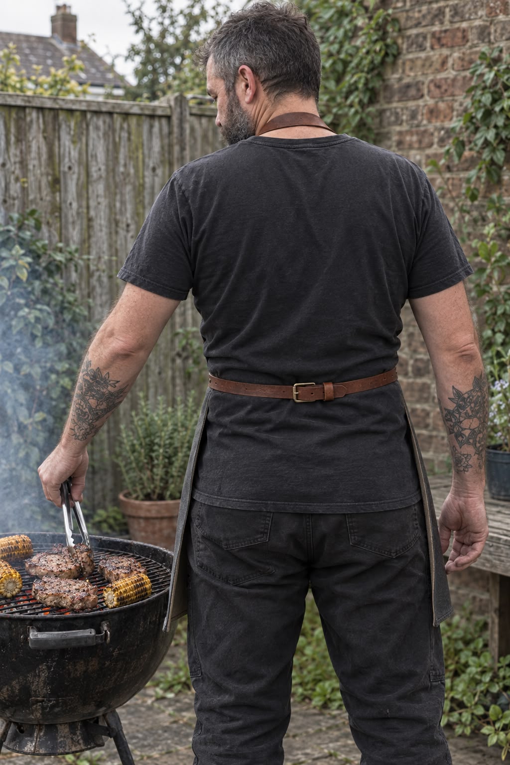 Deluxe Leather BBQ Apron