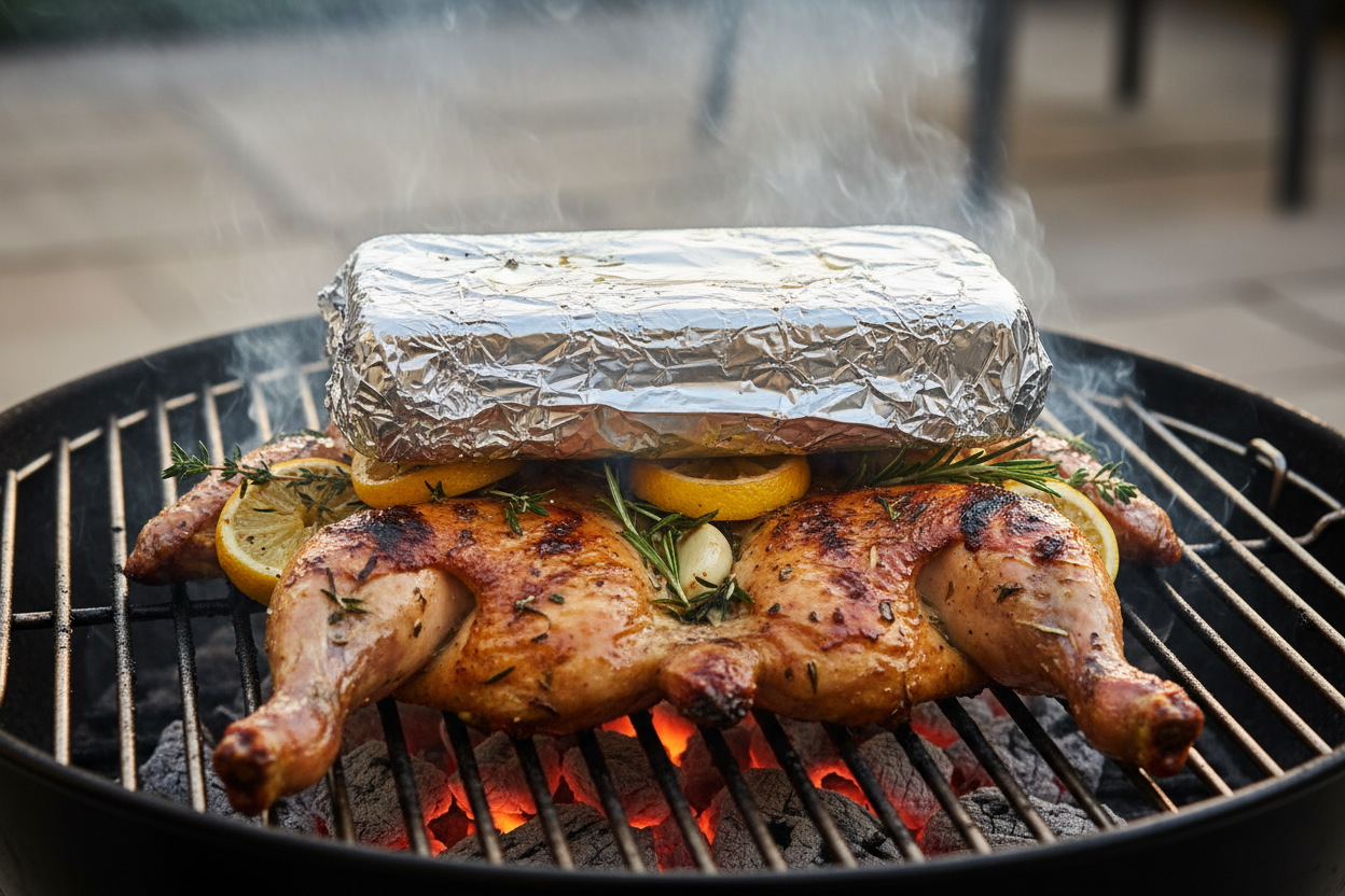 Italy's Crispy Brick Chicken Cooked