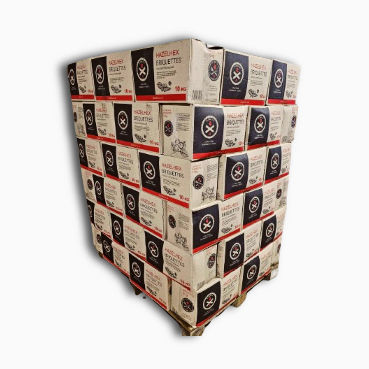 HazelHex Briquettes 10kg Pallet - Globaltic