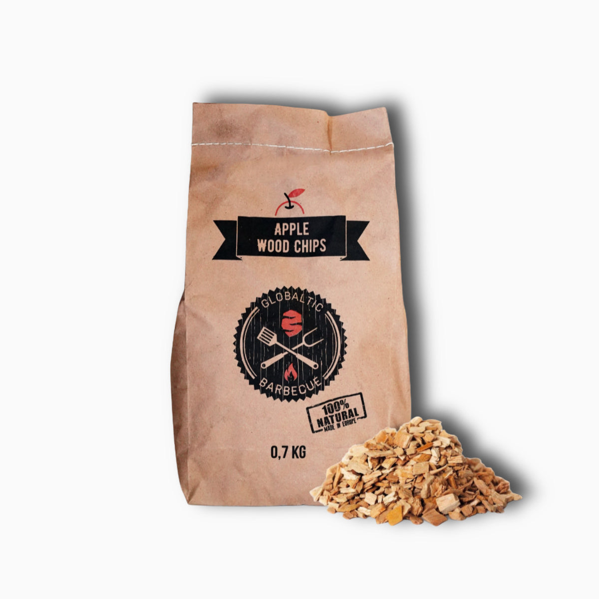 Wood smoking chips Apple  0.7kg - Globaltic