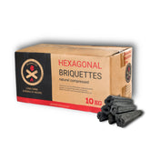 Natural compressed restaurant grade charcoal briquettes 10kg Box - Globaltic