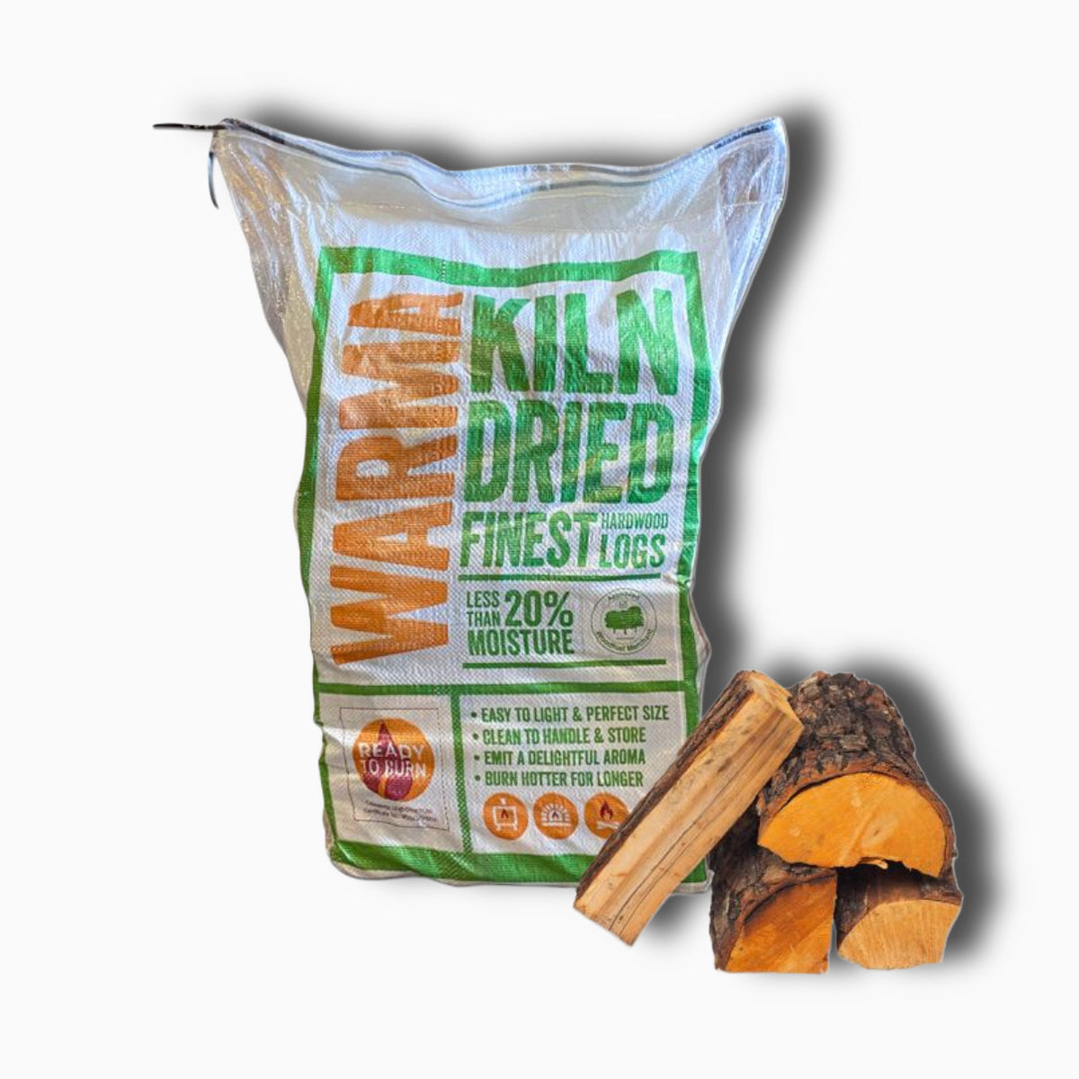 60L Kiln Dried Hardwood Midi Bag - Any 25cm - Globaltic