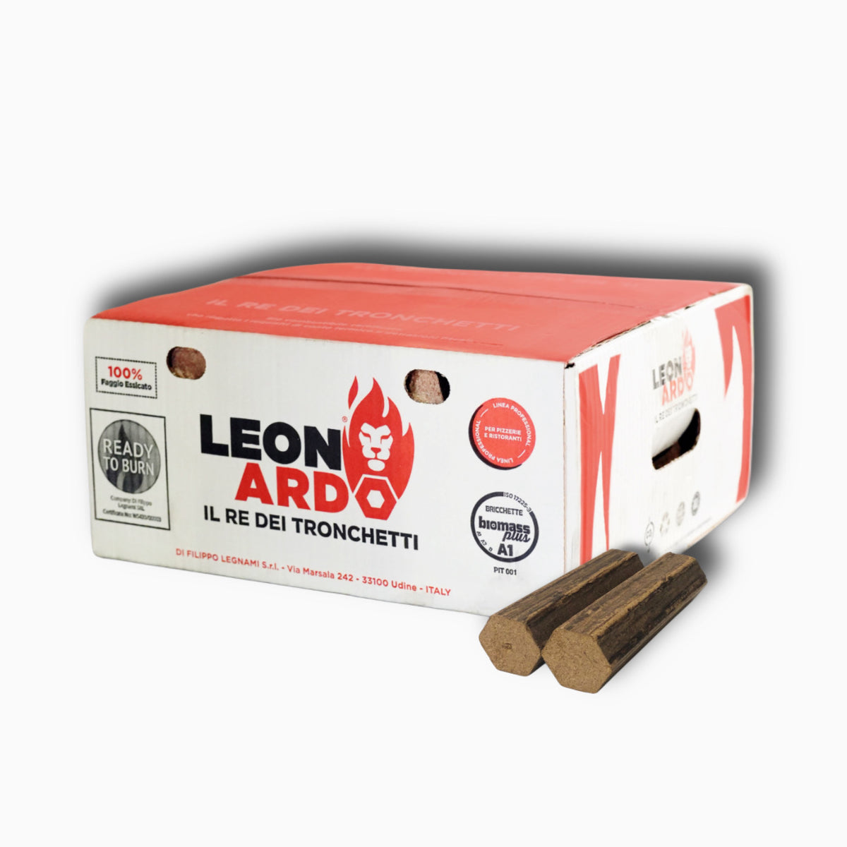 Leonardo Beech Pizza Briquette Pallet - Globaltic