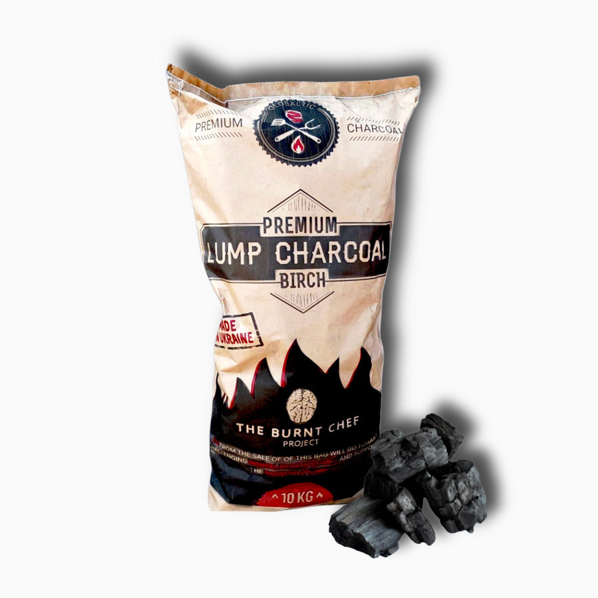 The Burnt Chef Project 10kg Birch charcoal - Globaltic