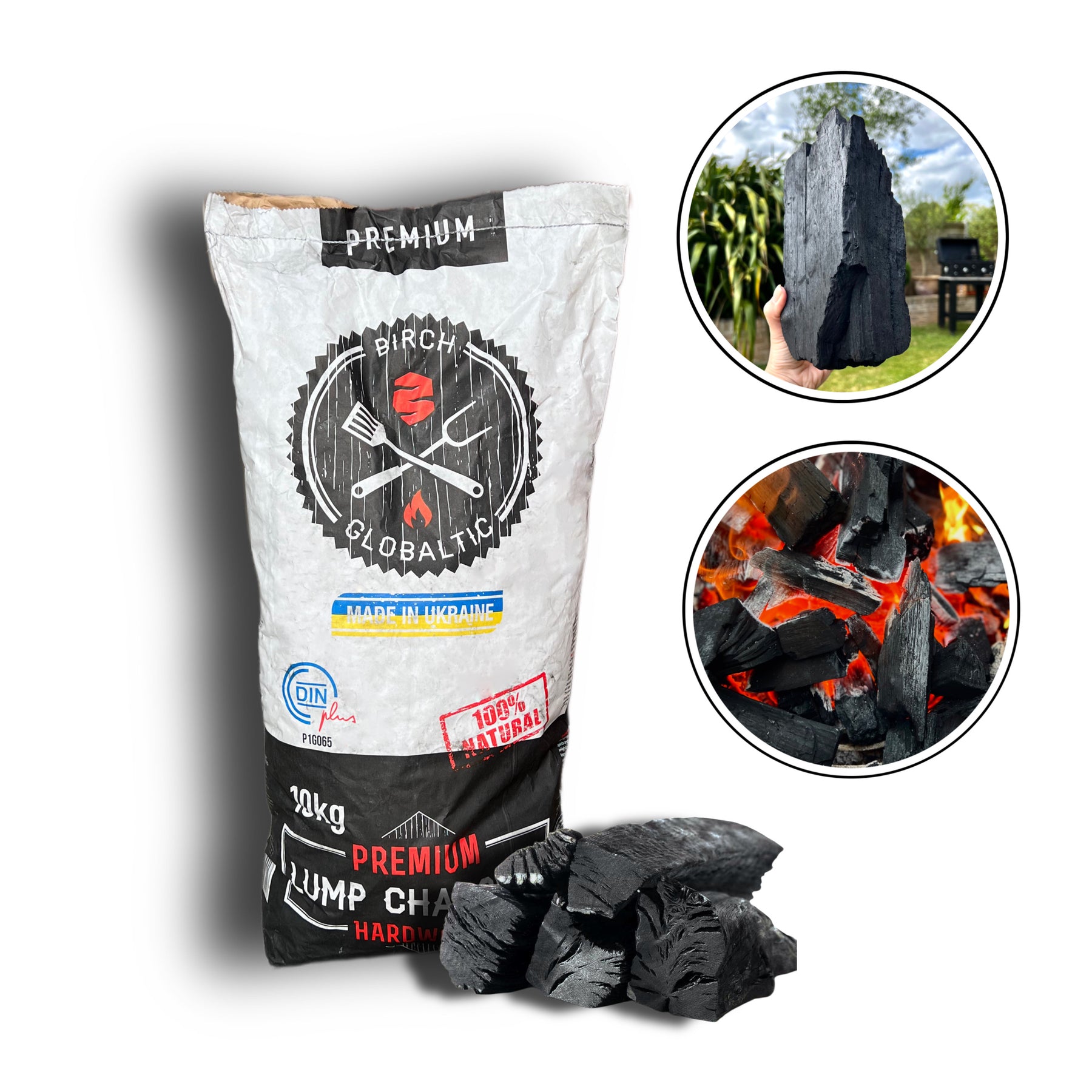 Birch Lumpwood Charcoal 10 kg - Globaltic