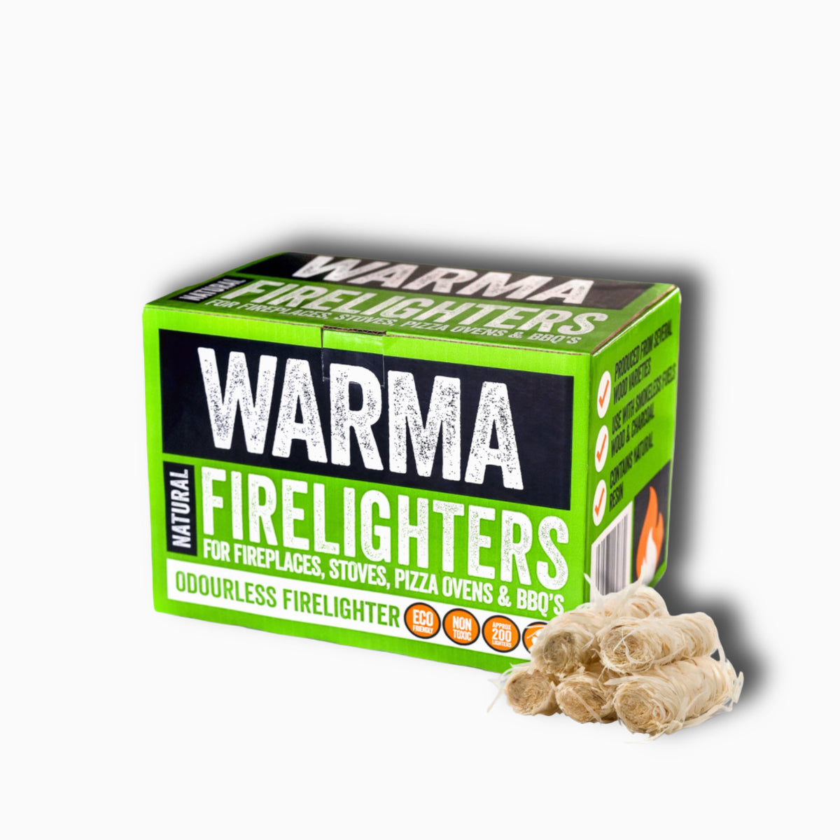 Wood firelighters 200pcs - Globaltic