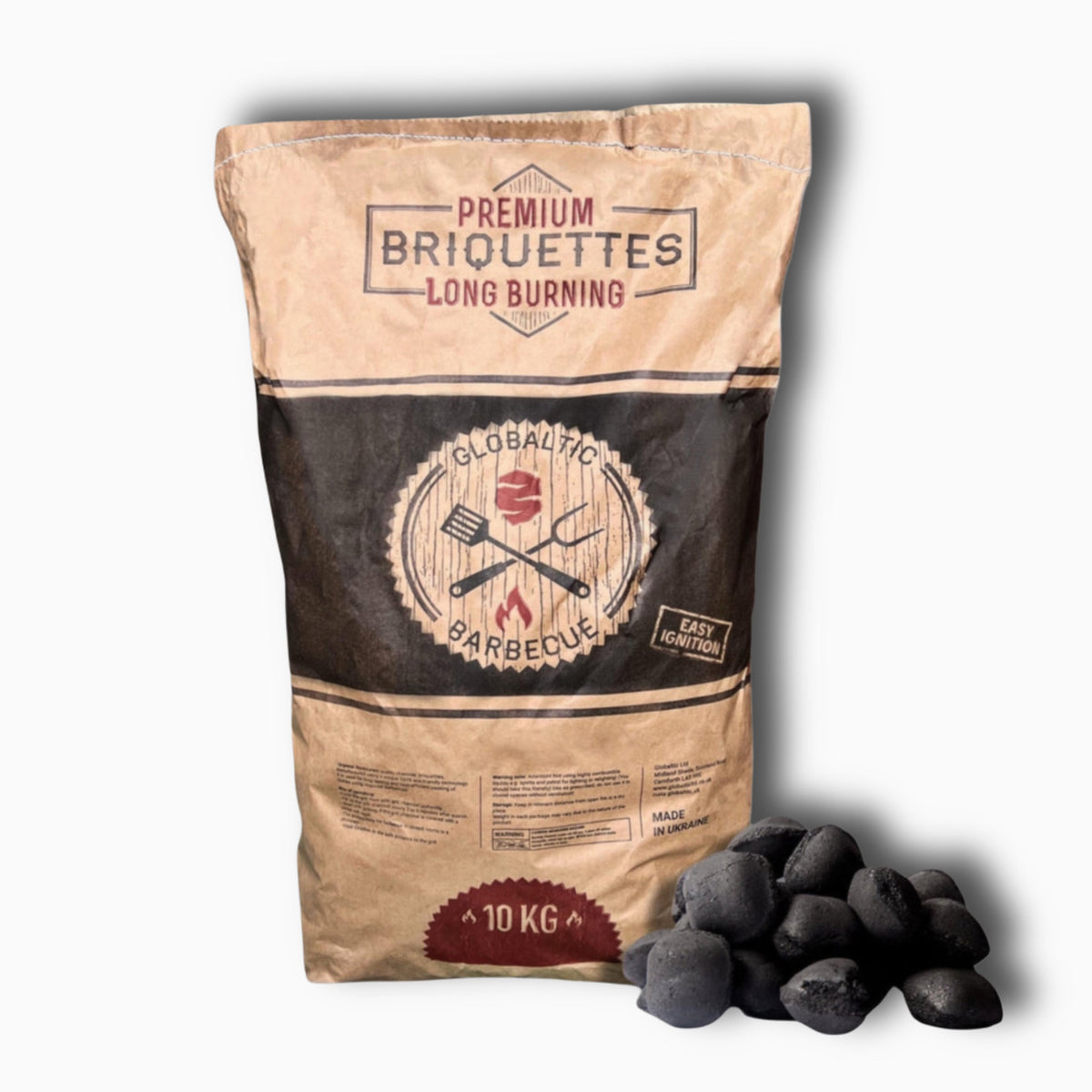 Birch Charcoal Briquettes 10kg - Globaltic