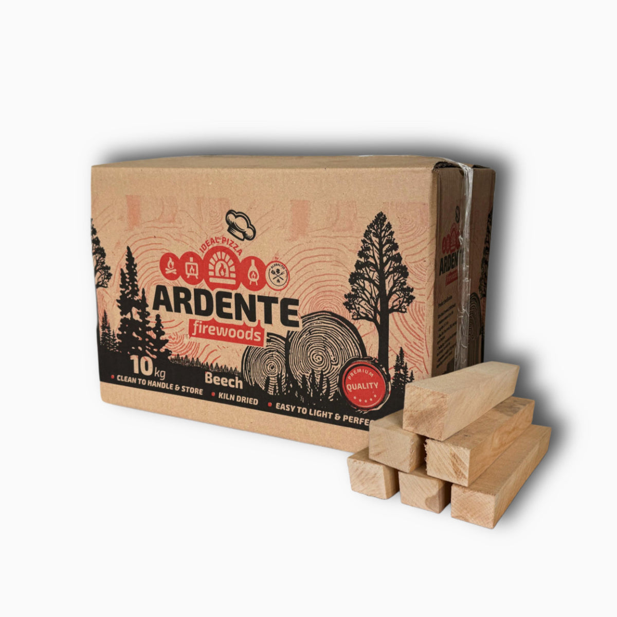 Special Kiln-Dried Beech Logs – 10kg Box - Globaltic