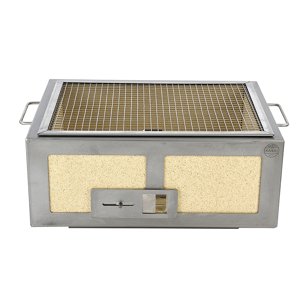Medium Wide Kasai Konro Grill with Stainless Steel Frame V2 - Globaltic