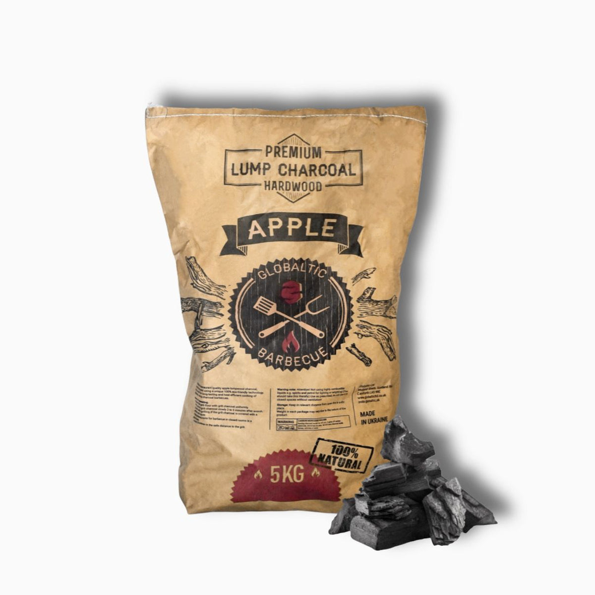Apple Lumpwood charcoal 5kg - Globaltic