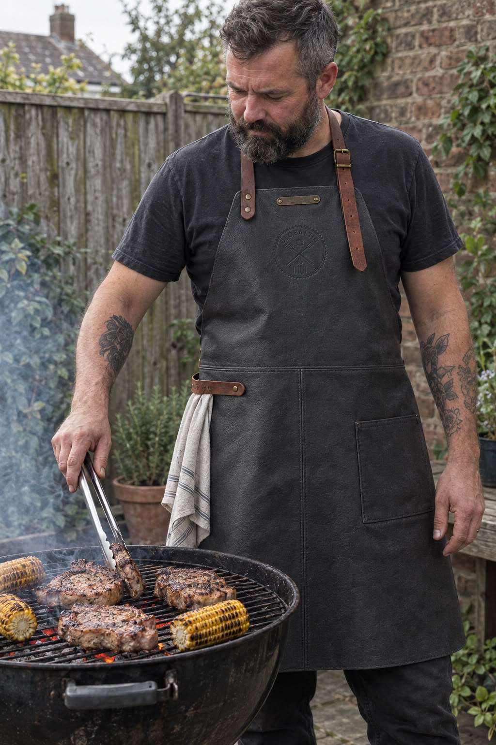 Deluxe Leather BBQ Apron