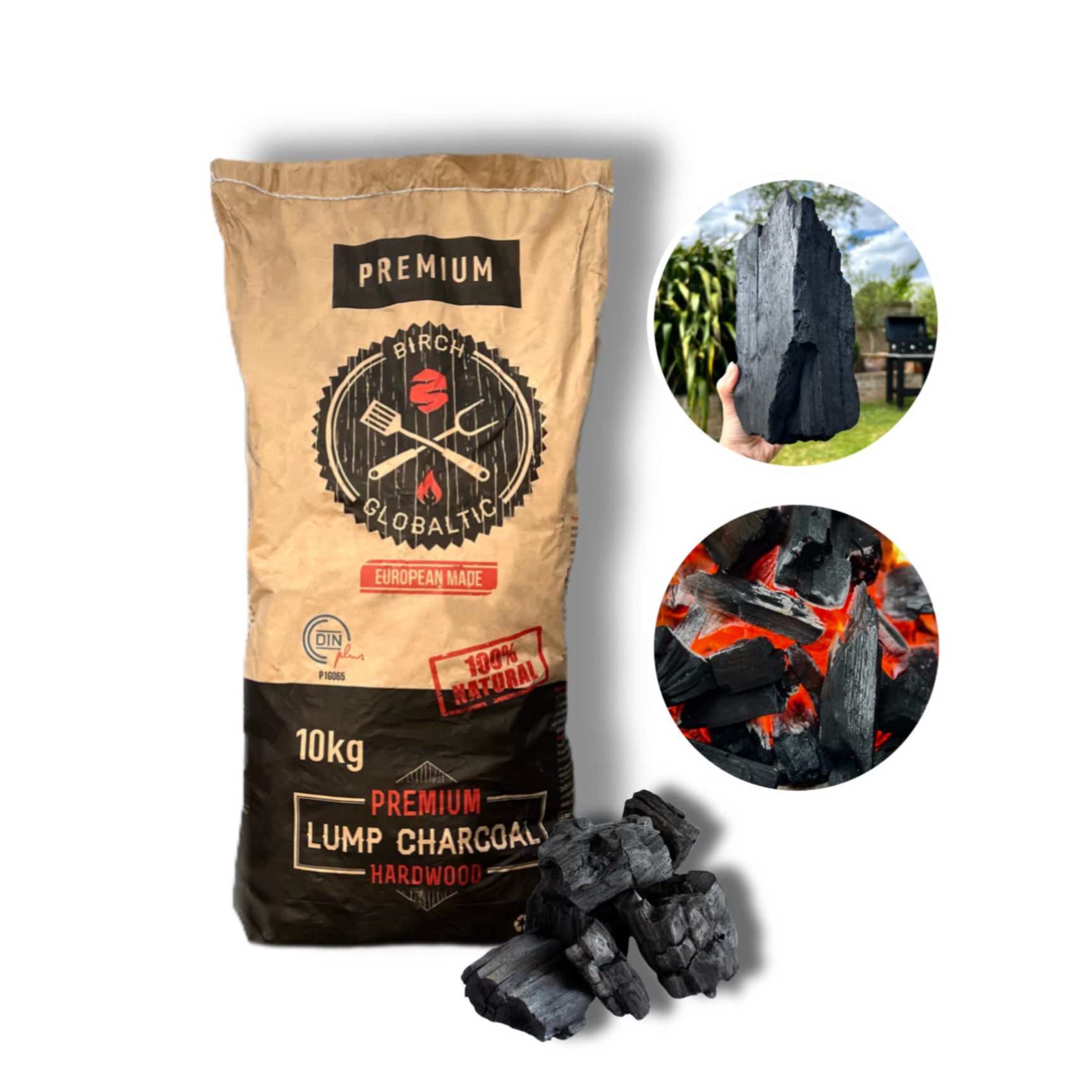 Birch Lumpwood Charcoal 10 kg - Globaltic